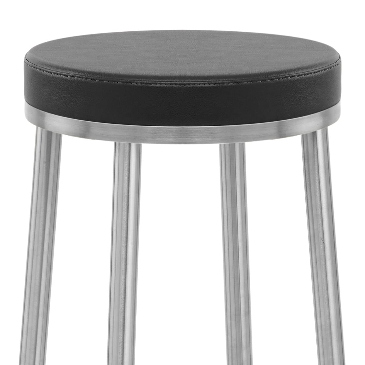 Taburete Polipiel Satinado - Visión Negro
