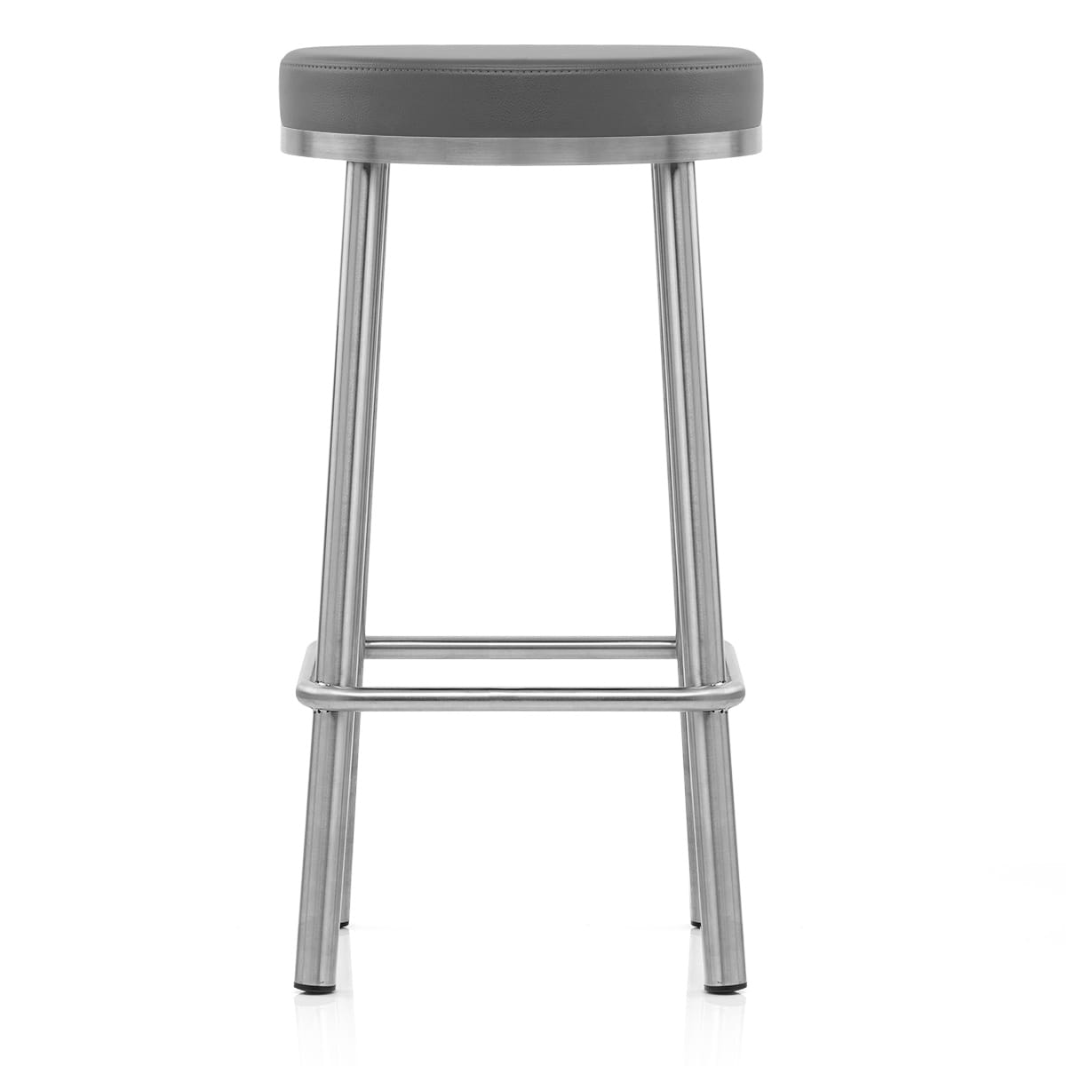 Taburete Polipiel Satinado - Visión Gris