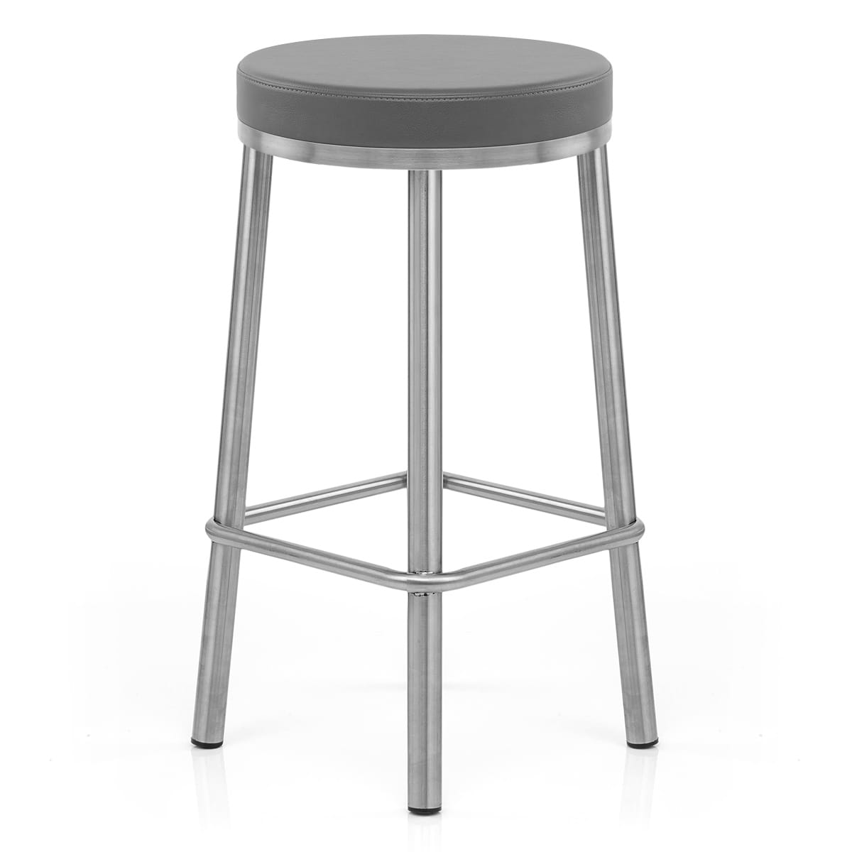 Taburete Polipiel Satinado - Visión Gris