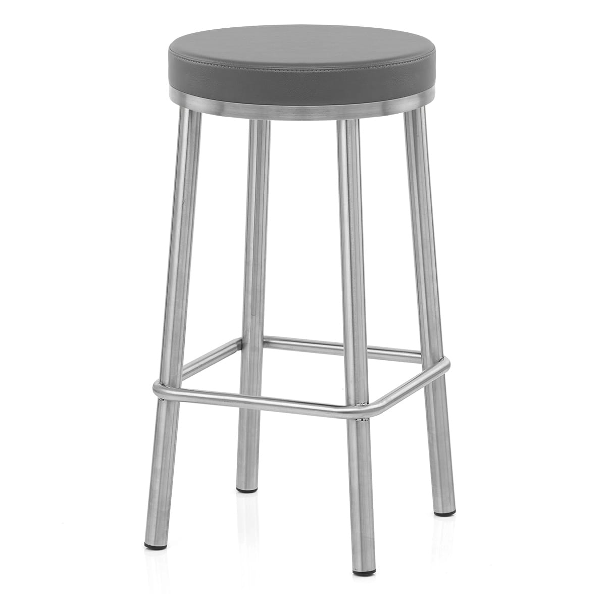 Taburete Polipiel Satinado - Visión Gris