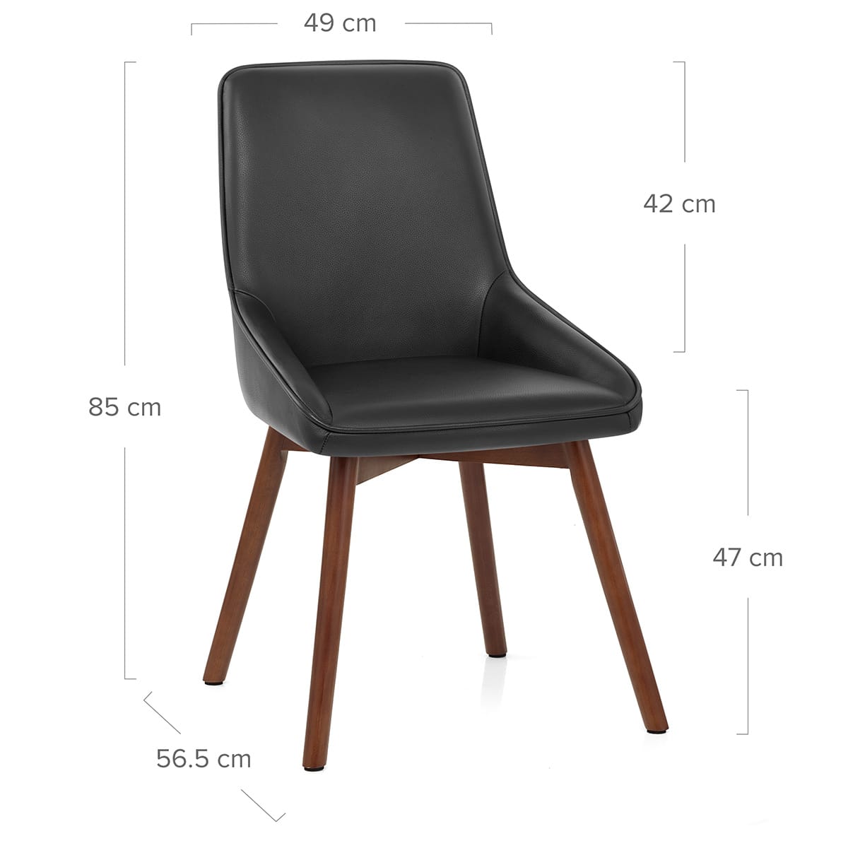 Silla Cuero Auténtico - Vito Negro