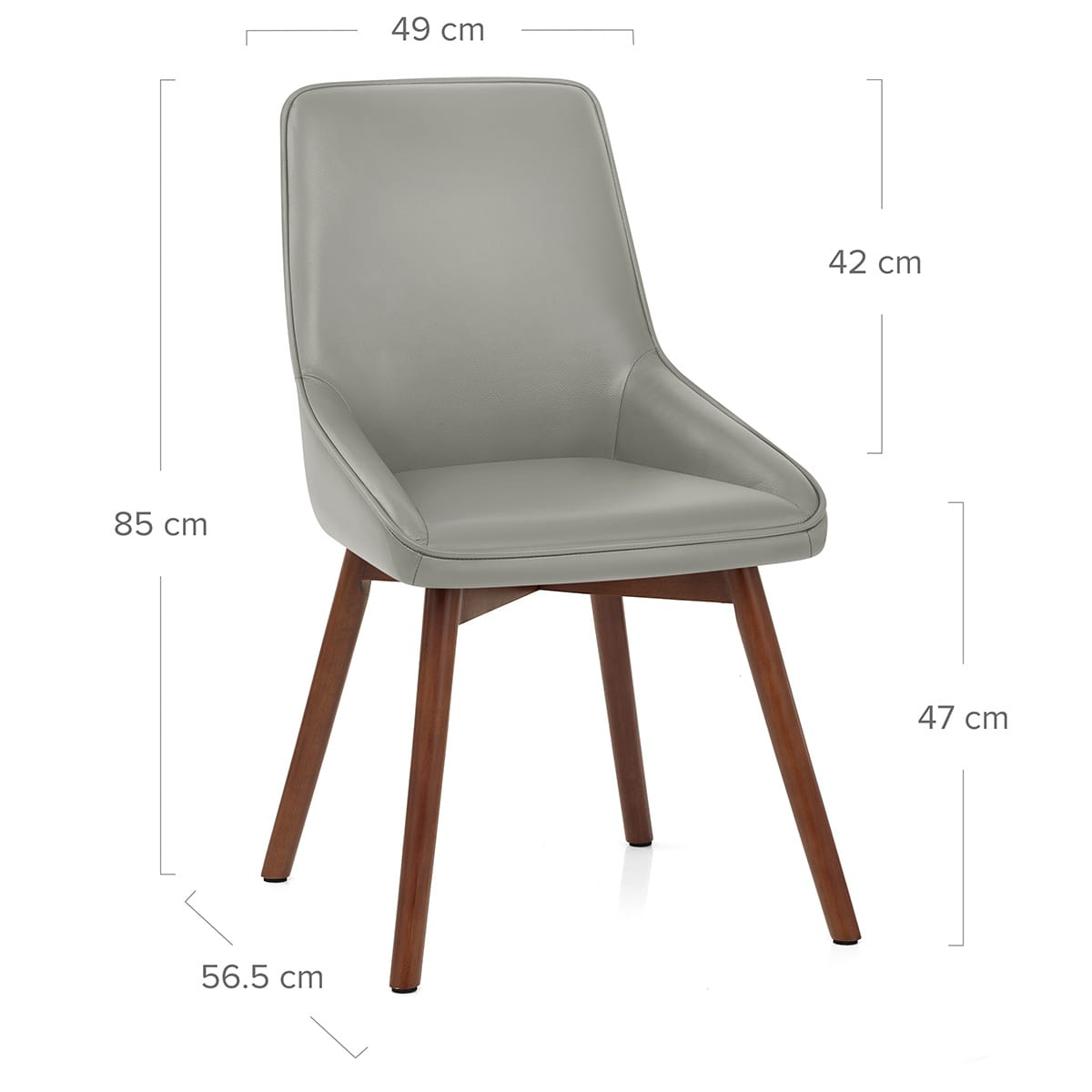 Silla Cuero Auténtico - Vito Gris