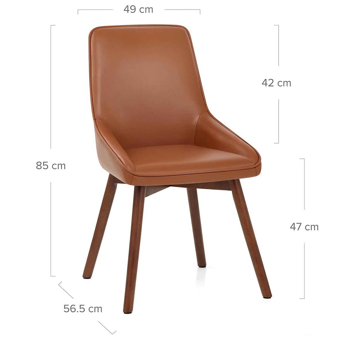 Silla Cuero Auténtico - Vito Marrón