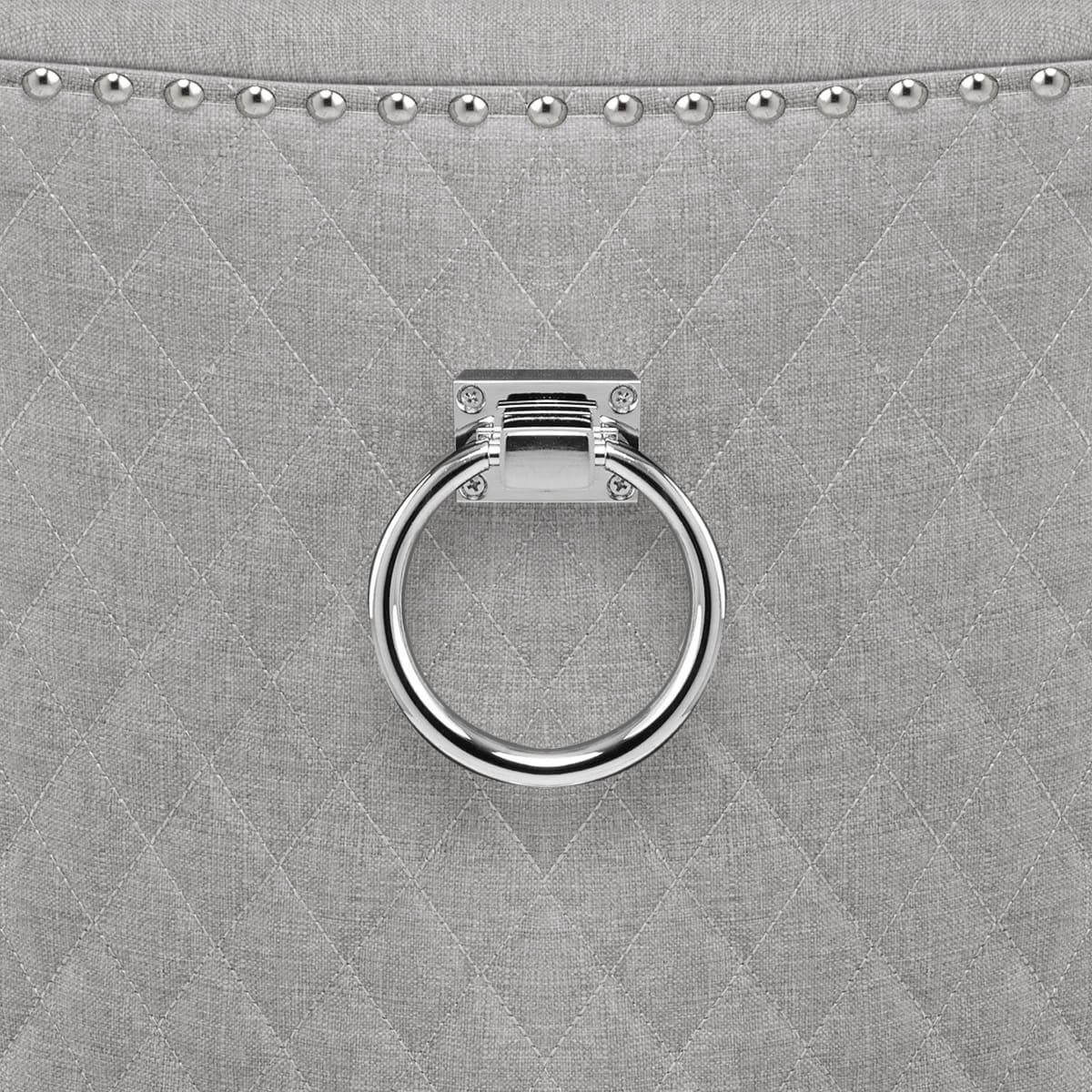 Taburete Tela Cromo - Vogue Gris