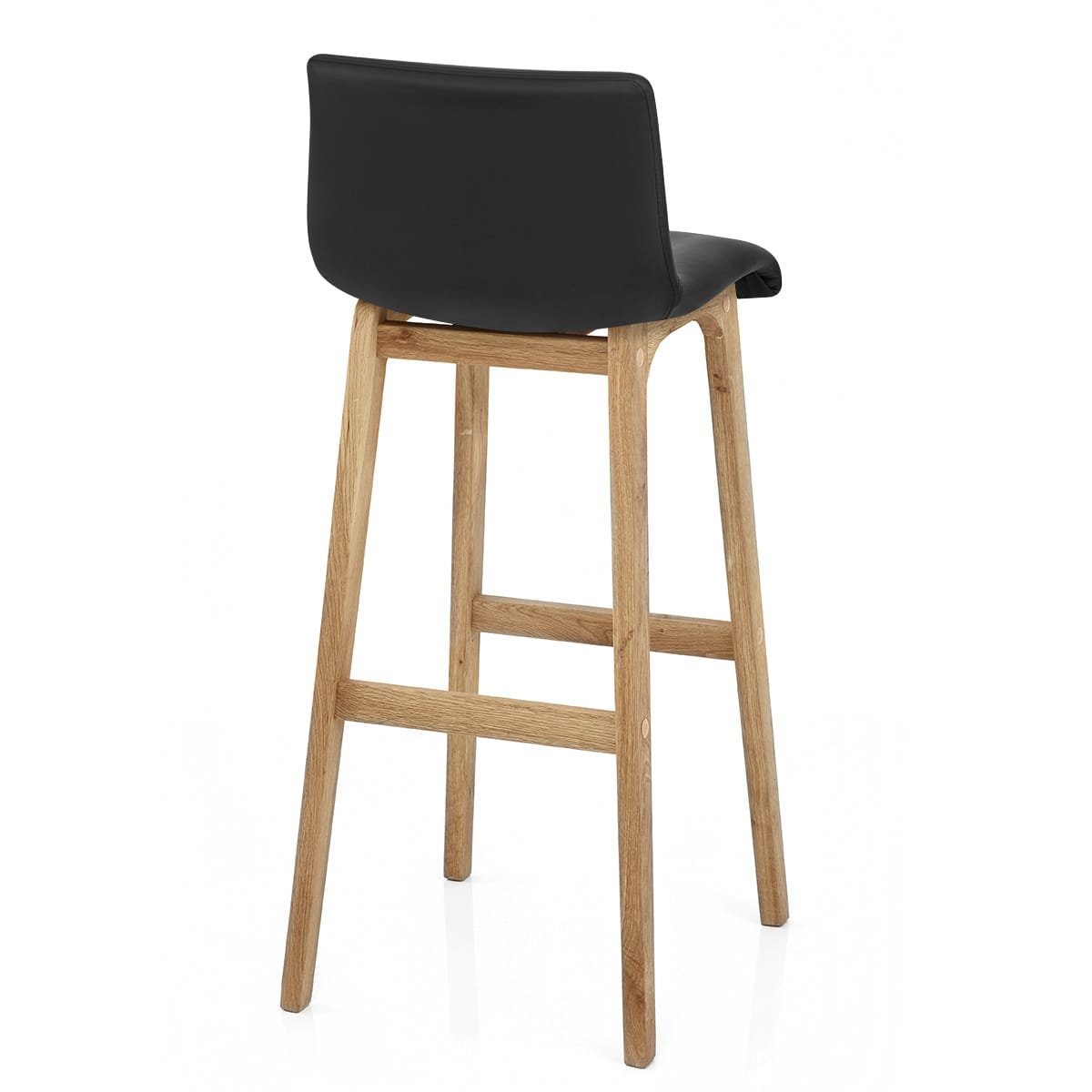 Taburete Polipiel Madera - Wave Negro