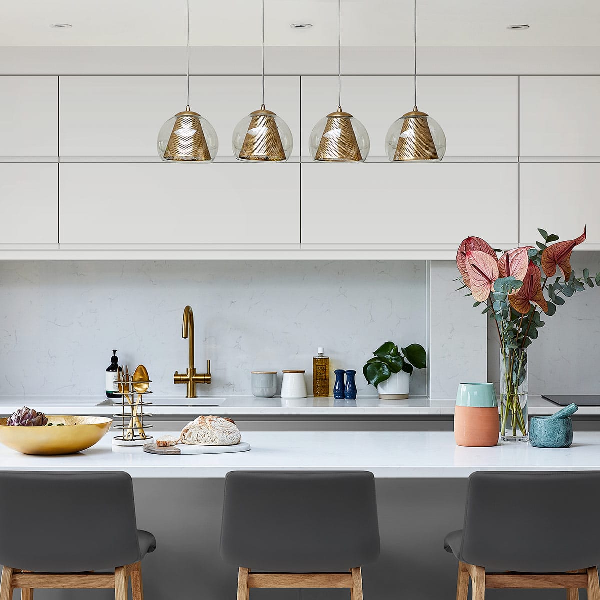 Taburete Polipiel Madera - Wave Gris