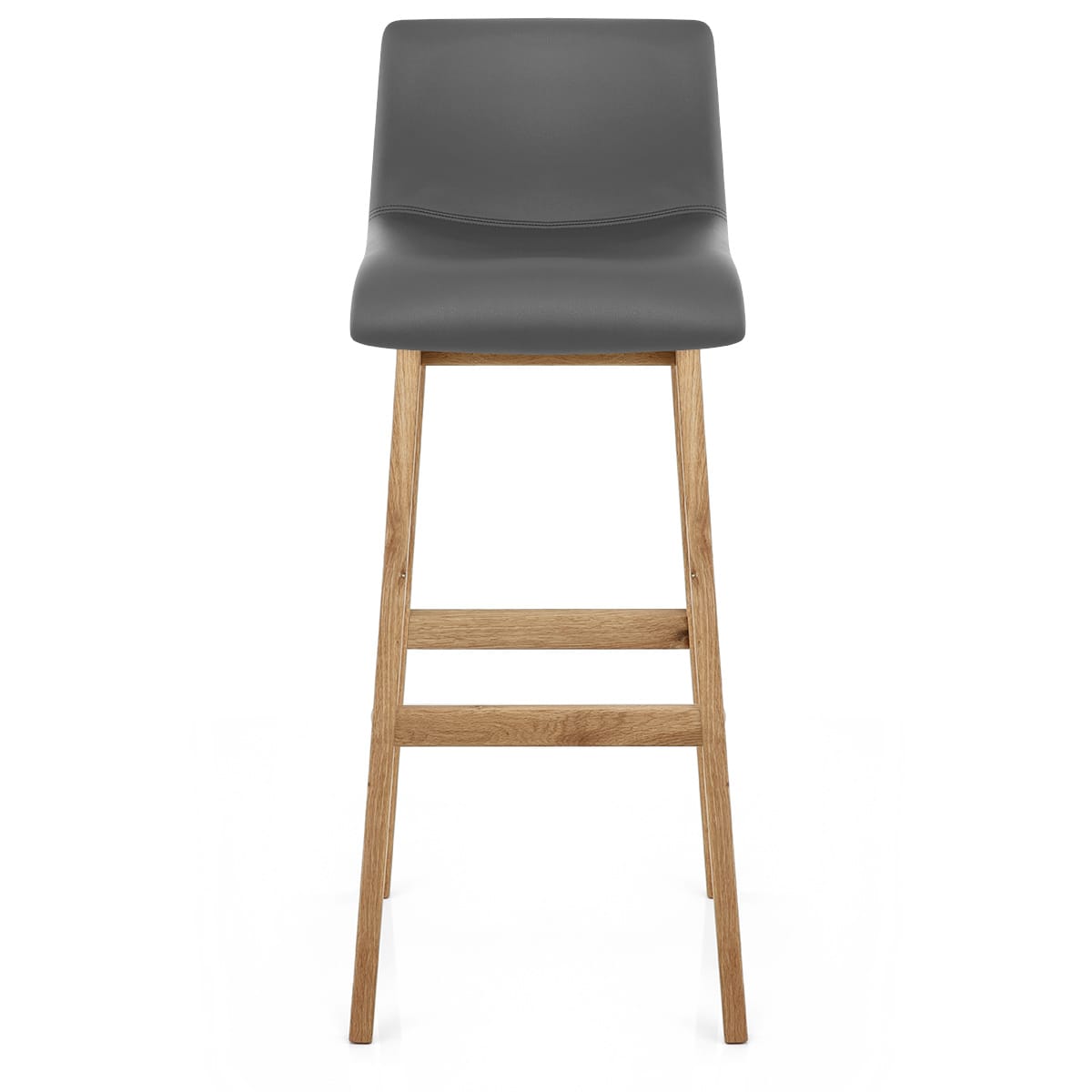 Taburete Polipiel Madera - Wave Gris