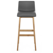 Taburete Polipiel Madera - Wave Gris