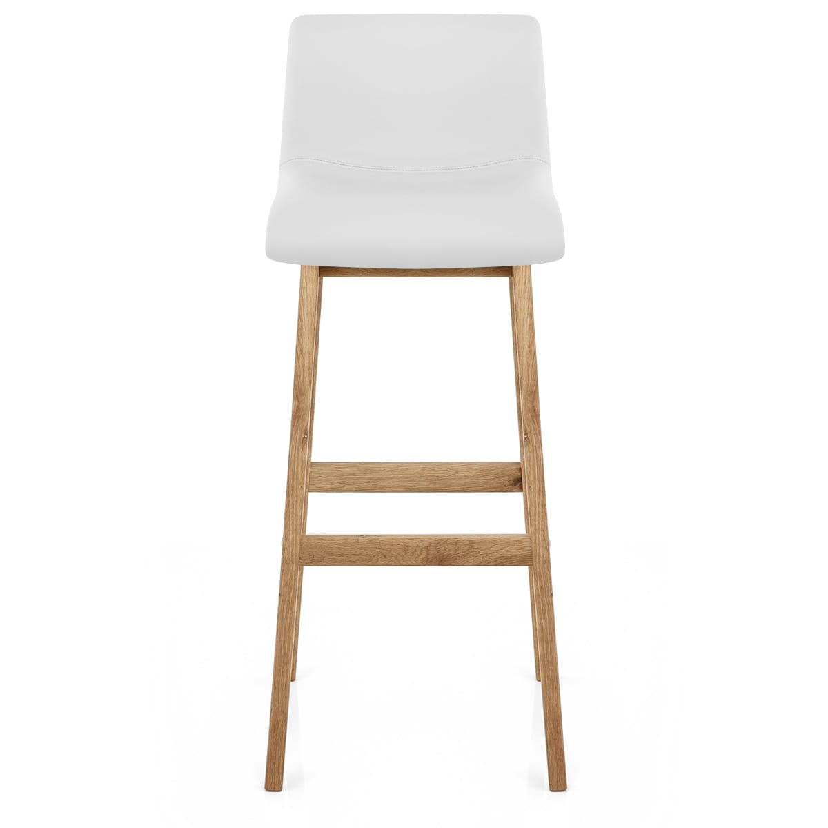Taburete Polipiel Madera - Wave Blanco