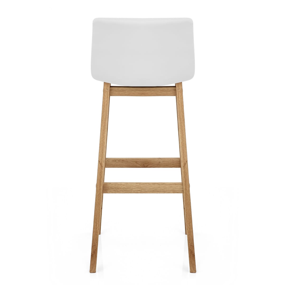 Taburete Polipiel Madera - Wave Blanco