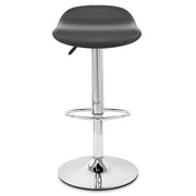 Taburete Polipiel Cromo - Zares Negro