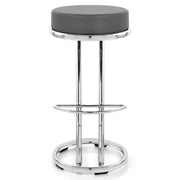 Taburete Polipiel Cromo - Zaza Gris
